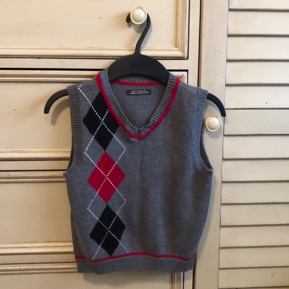 Boys Vest Argyle Style Cotton - Picture 1 of 2
